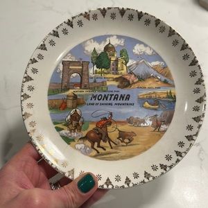 Vintage Montana Souvenir Plate